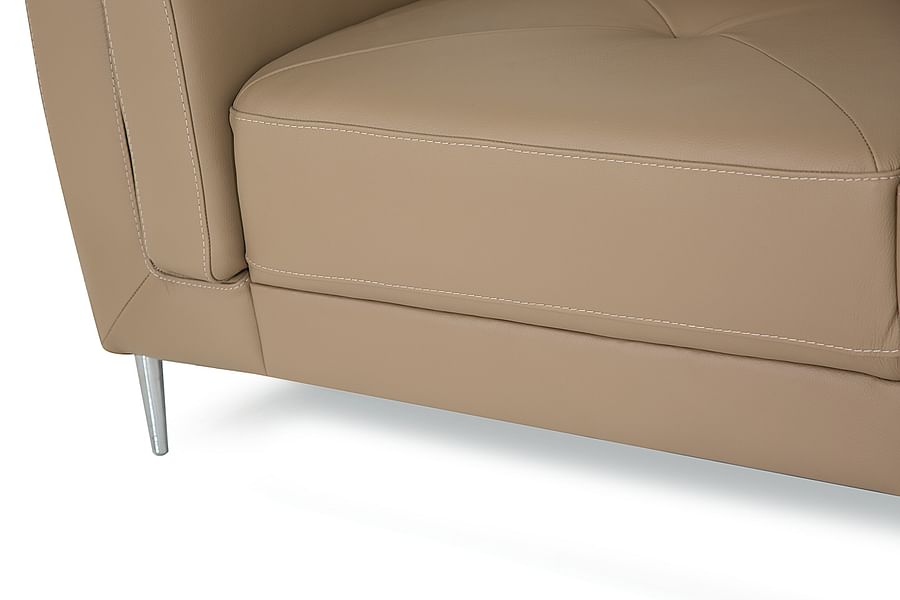 Zuri Leather Sectional by Palliser in Beige Leather - Custom Colors Available